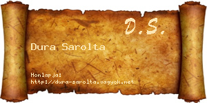 Dura Sarolta névjegykártya