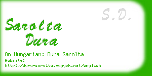 sarolta dura business card